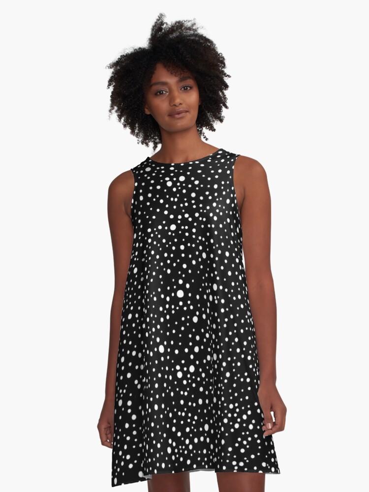 black white dots dress