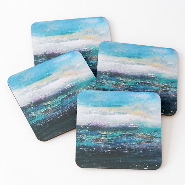 Item preview, Bright Blue Abstract Ocean-Seascapes Collection designed and sold by BioDigital-Jazz.