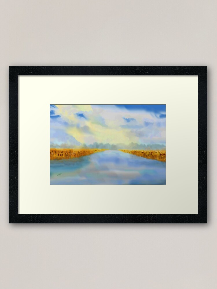 Alternate view of River blue Framed Art Print