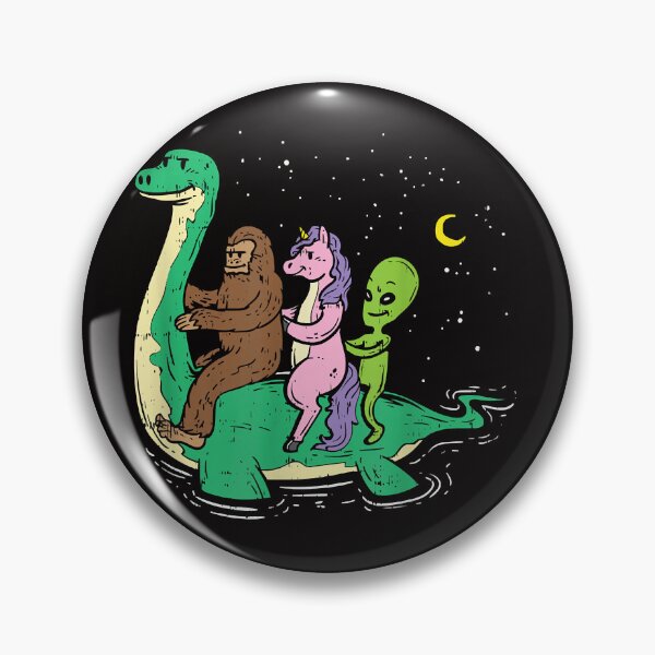 Item preview, Alien Bigfoot & Unicorn Riding Loch Ness Monster Halloween  designed and sold by Ella38.