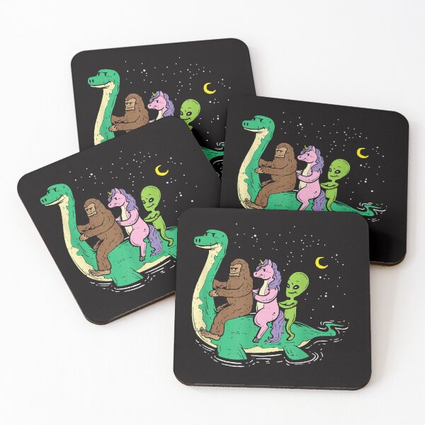 Item preview, Alien Bigfoot & Unicorn Riding Loch Ness Monster Halloween  designed and sold by Ella38.