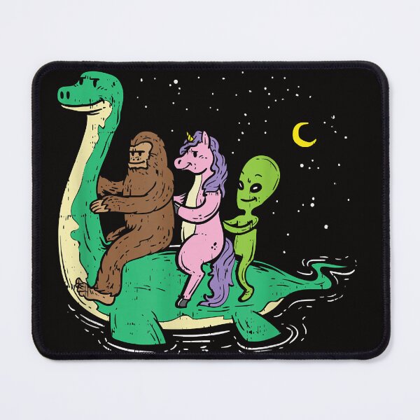 Item preview, Alien Bigfoot & Unicorn Riding Loch Ness Monster Halloween designed and sold by Ella38.
