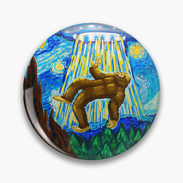 Item preview, Funny Bigfoot Tshirt, Bigfoot Alien Tee, Funny Starry Night designed and sold by Ella38.
