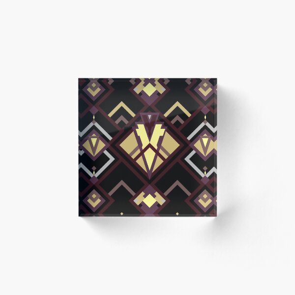 Art Deco Fan Acrylic Block