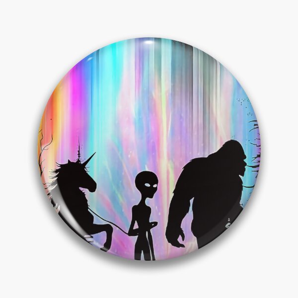 Item preview, Into the Darkness We Go Bigfoot Alien Unicorn  designed and sold by Ella38.
