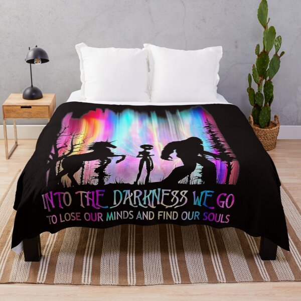 Item preview, Into the Darkness We Go Bigfoot Alien Unicorn designed and sold by Ella38.