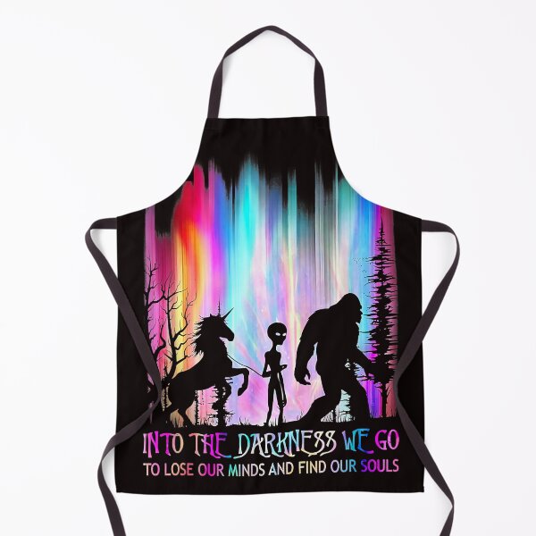 Item preview, Into the Darkness We Go Bigfoot Alien Unicorn designed and sold by Ella38.