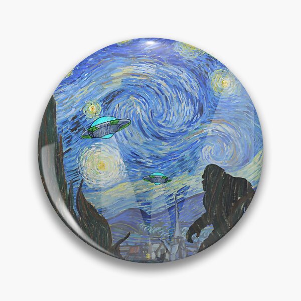 Item preview, Starry Night Sasquatch And UFO Aliens Bigfoot Graphic designed and sold by Ella38.