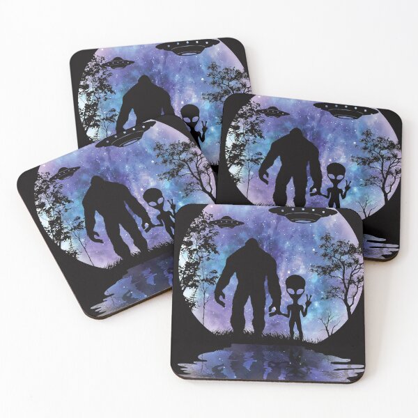 Item preview, Alien Bigfoot Moon Sasquatch UFO Extraterrestrial Men women designed and sold by Ella38.