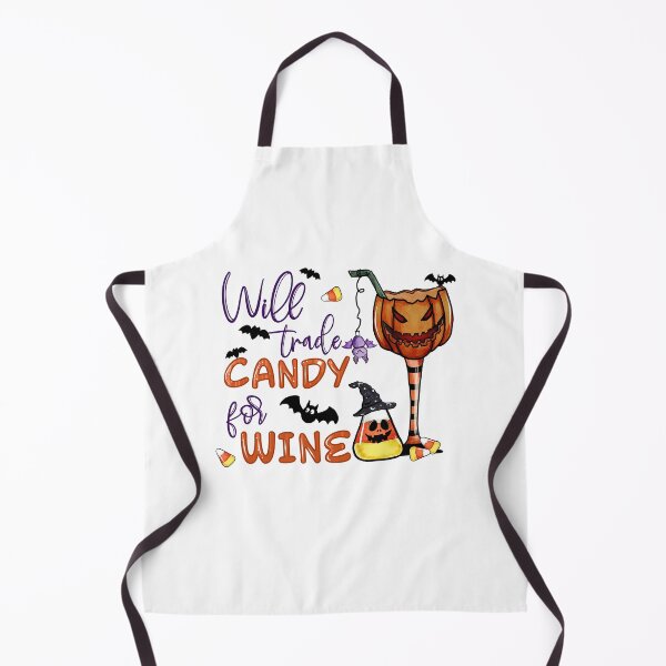 Item preview, Will trade Candy for Wine, Pumpkin glass, candy corn designed and sold by BraveNewDesigns.