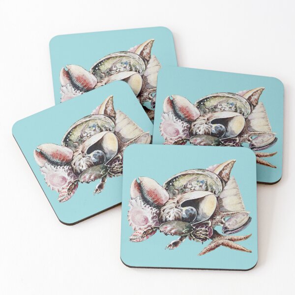 Item preview, Crustaceancore Vintage Watercolour Style Shell Collection designed and sold by Jazznote.