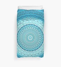 Weiße Küstenspray-Mandala Bettbezug