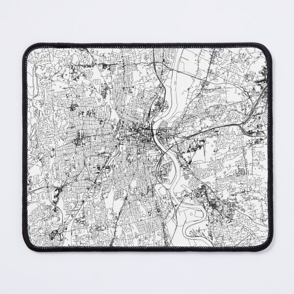 Item preview, Hartford White Map designed and sold by multiplicitymap.