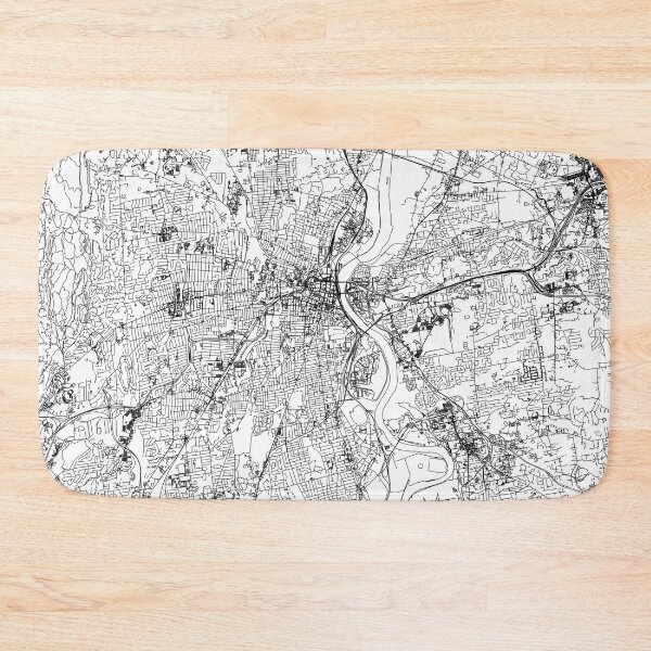 Item preview, Hartford White Map designed and sold by multiplicitymap.