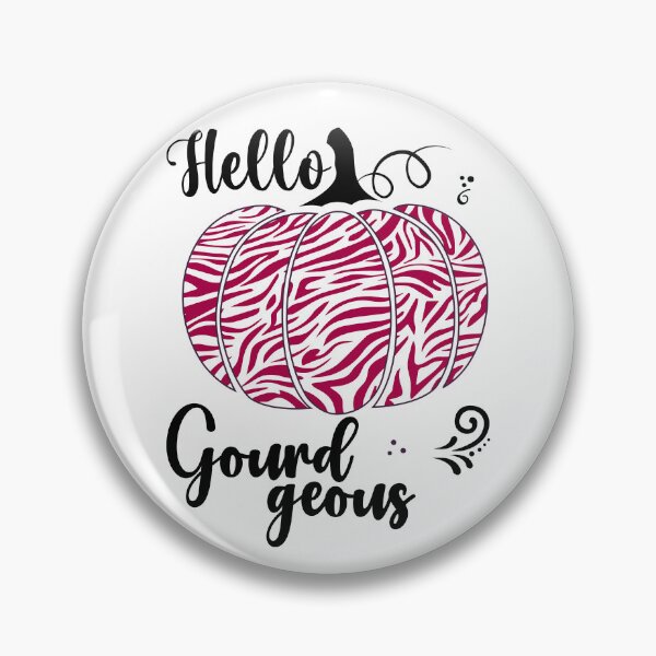 Item preview, Hello Gourdgeous, Pretty Zebra Print Fall Pumpkin - Dark Pink designed and sold by PearlMoonGrapes.