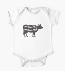 Lustige vegane Kuh nicht Ihre Mutter nicht Ihr Milch-T-Shirt Baby Body Kurzarm