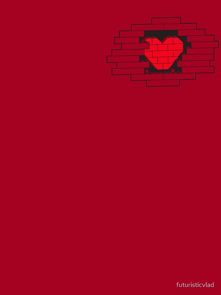 Thumbnail 2 of 2, Baby One-Piece, Brick Heart designed and sold by futuristicvlad.