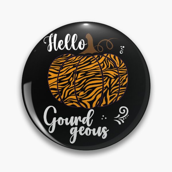 Item preview, Hello Gourdgeous, Pretty Zebra Print Fall Pumpkin - Orange designed and sold by PearlMoonGrapes.