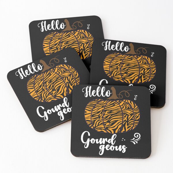 Item preview, Hello Gourdgeous, Pretty Zebra Print Fall Pumpkin - Orange designed and sold by PearlMoonGrapes.