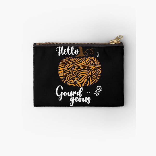 Item preview, Hello Gourdgeous, Pretty Zebra Print Fall Pumpkin - Orange designed and sold by PearlMoonGrapes.