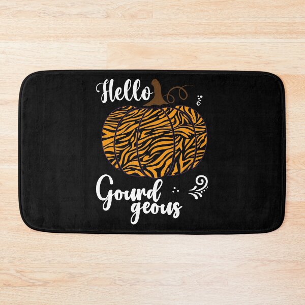 Item preview, Hello Gourdgeous, Pretty Zebra Print Fall Pumpkin - Orange designed and sold by PearlMoonGrapes.