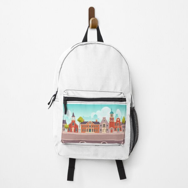 Item preview, Urban Street Landscape With Small Shop Restaurant  designed and sold by KandMe.