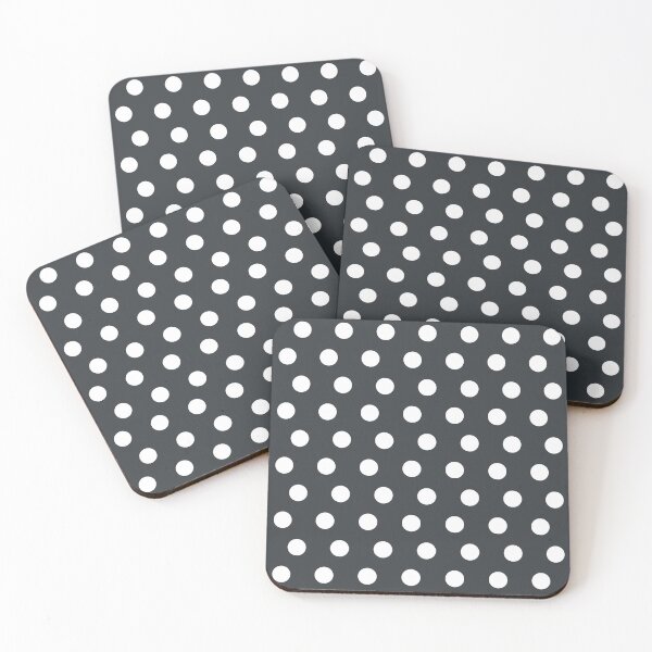 Item preview, Classic Polka Dot Pattern_White Strong Grey Chic Dark Grey Black Strong Gray  designed and sold by mimihuang creations.