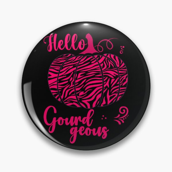Item preview, Hello Gourdgeous, Pretty Zebra Print Fall Pumpkin - Pink designed and sold by PearlMoonGrapes.