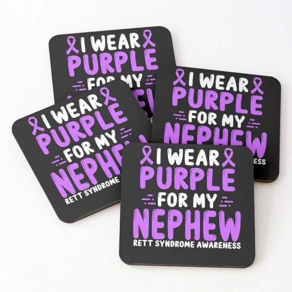 Item preview, Rett Syndrome Rett Syndrome Awareness Nephew Purple Ribbon designed and sold by TerrellOneal.