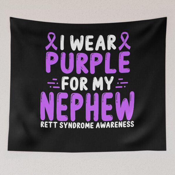 Item preview, Rett Syndrome Rett Syndrome Awareness Nephew Purple Ribbon designed and sold by TerrellOneal.