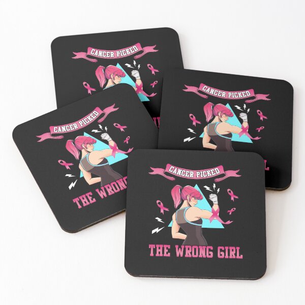 Item preview, Cancer Picked The Wrong Girl Breast Cancer Awareness designed and sold by ElzaMathurinppi.