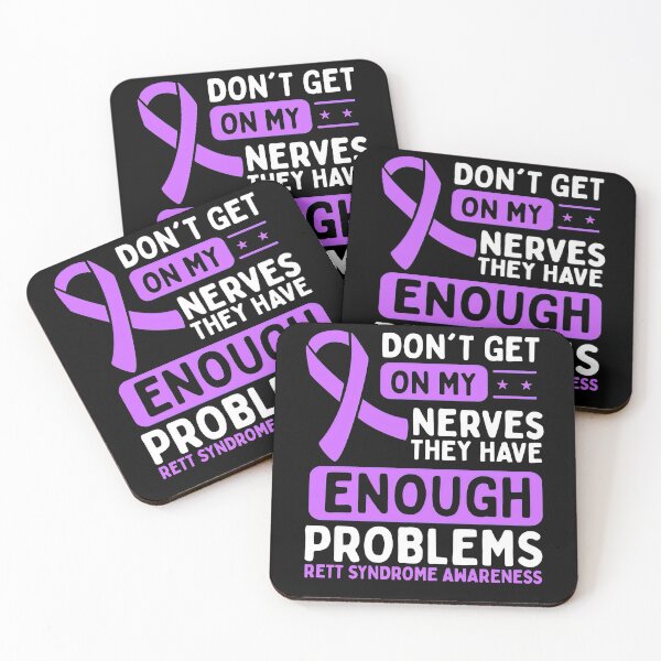 Item preview, Rett Syndrome Rett Syndrome Awareness Nerves Purple Ribbon designed and sold by TerrellOneal.