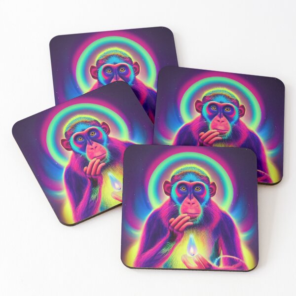 Aperçu de l'œuvre Le primat gagne l'illumination, vous l'offre, vous la prenez ? créée et vendue par culturestash.
