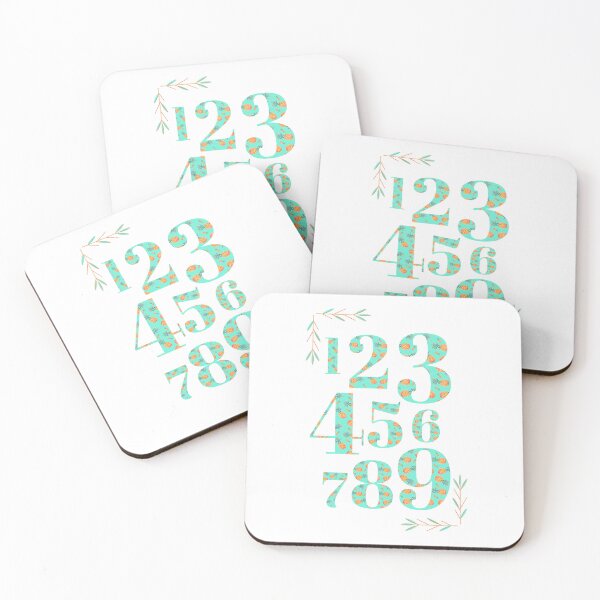 Item preview, Kids Wall Art Numbers 1-9 Green Pineapple Theme designed and sold by BelleZeare.