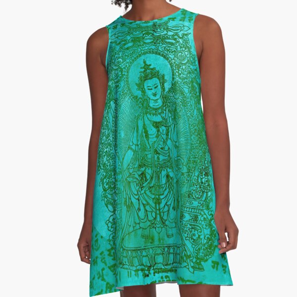 The Enlightened | Turquoise A-Line Dress