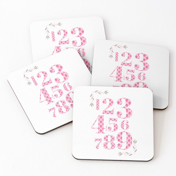Item preview, Kids Wall Art Numbers 1-9 Pink Strawberry Theme designed and sold by BelleZeare.