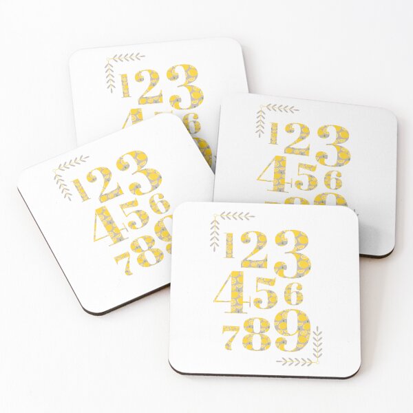 Item preview, Kids Wall Art Numbers 1-9 Grey Lemons Theme designed and sold by BelleZeare.