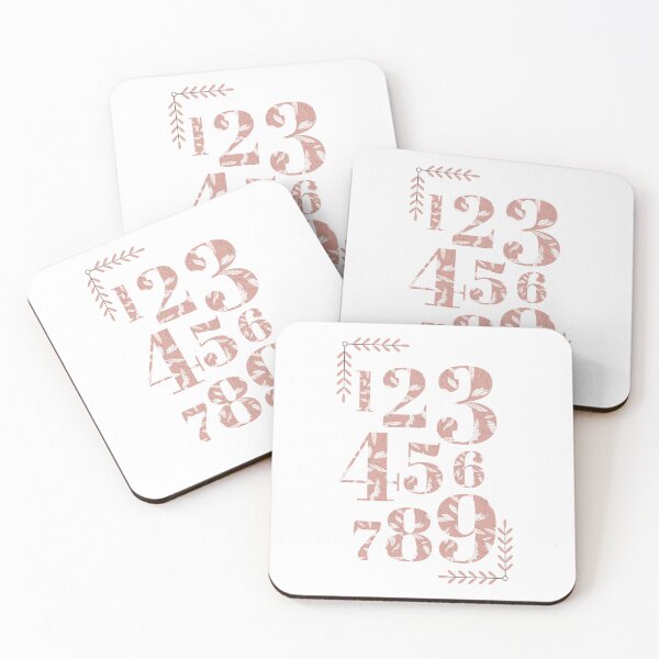 Item preview, Kids Wall Art Numbers 1-9 Pink Flower Theme designed and sold by BelleZeare.