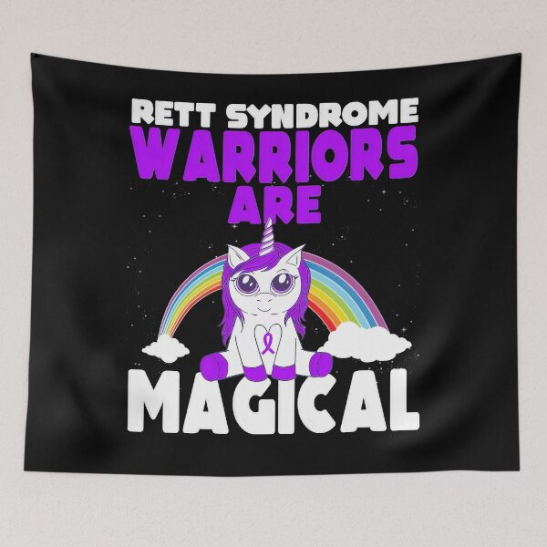 Item preview, Rett Syndrome Rett Syndrome Awareness Purple Ribbon Unicorn designed and sold by TerrellOneal.