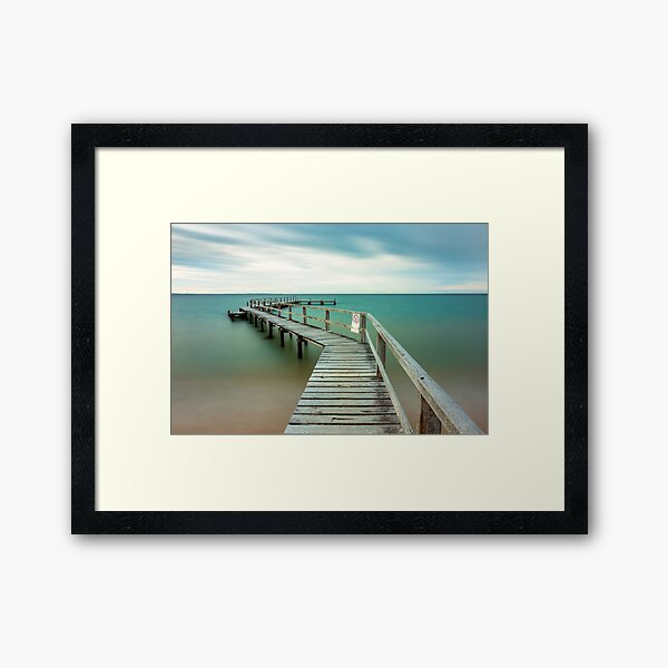 Shelley Beach Jetty, Portsea Framed Art Print