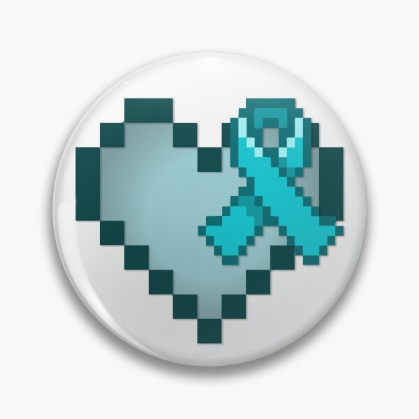Artikelvorschau, PCOS Awareness-Pixelherz entworfen und verkauft von Purpledemon16.