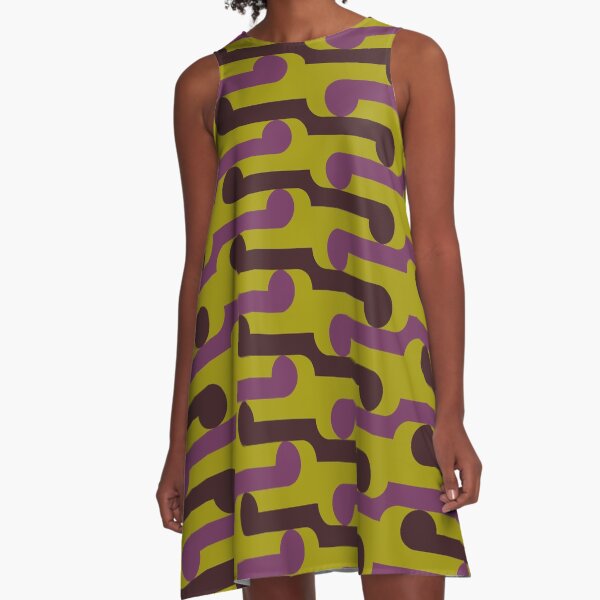 Piwakawaka (pink and lime) A-Line Dress