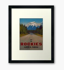 Rocky Mountains Canada Travel Poster Framed Print