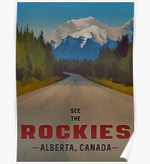 Rocky Mountains Canada Travel Poster Poster