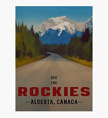 Rocky Mountains Canada Travel Poster Photographic Print