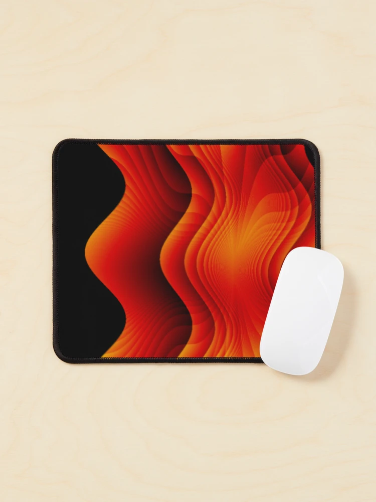 Thumbnail 1 of 5, Mouse Pad, Orange Ruffles designed and sold by TiltedCode.
