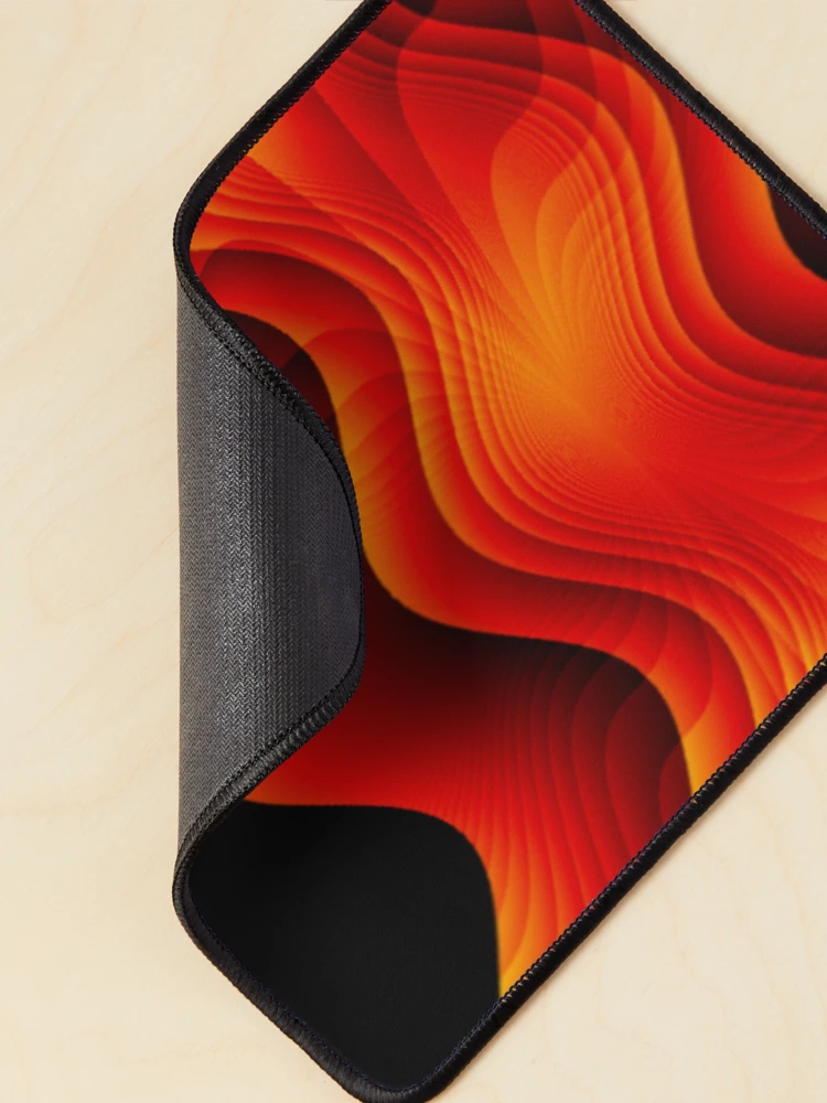 Thumbnail 2 of 5, Mouse Pad, Orange Ruffles designed and sold by TiltedCode.