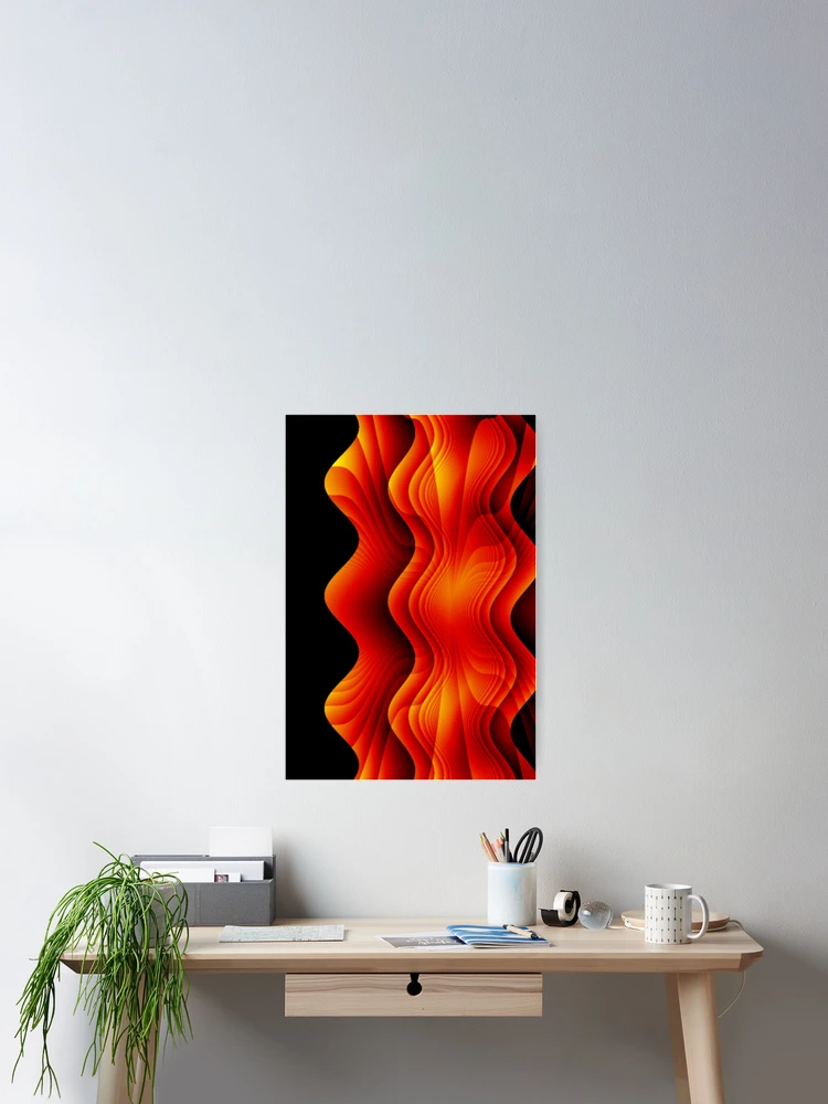 Thumbnail 2 of 3, Poster, Orange Ruffles designed and sold by TiltedCode.