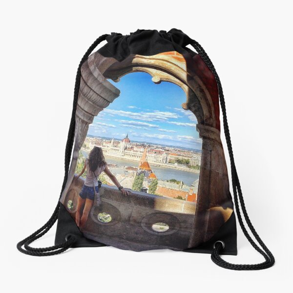 Wake Up Positive Today. Join the Happiness Movement Drawstring Bag