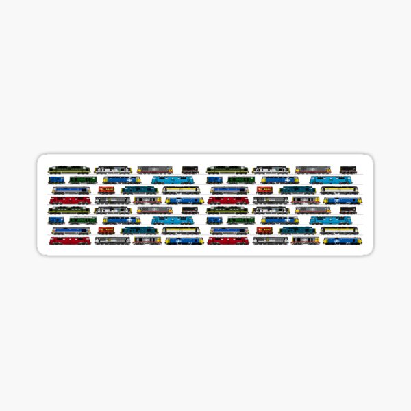 Diesel Locomotive Print Sticker